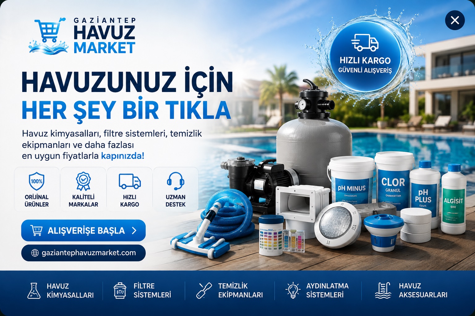 Gaziantep Havuz Market - Havuza Dair Herşey Bir Tık Uzağınızda.